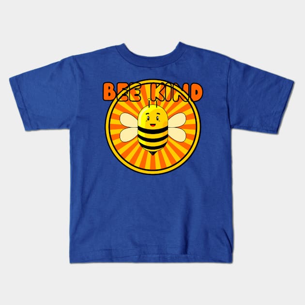 Bee Kind Kids T-Shirt by FullOnNostalgia